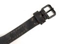 Schnallriemen  Wehrmacht, geschwärztes Leder Breite3cm, Gesamtlänge wie fotografiert 38cm