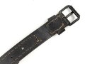Schnallriemen  Wehrmacht, geschwärztes Leder Breite3cm, Gesamtlänge wie fotografiert 38cm