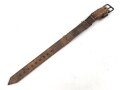 Schnallriemen  Wehrmacht, ungeschwärztes Leder Breite knapp 2cm, Gesamtlänge 31cm