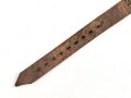 Schnallriemen  Wehrmacht, ungeschwärztes Leder Breite knapp 2cm, Gesamtlänge 31cm