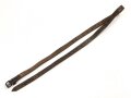 Schnallriemen   geschwärztes Leder Breite knapp 2cm, Gesamtlänge 131cm. Vermutlich keine deutsche Fertigung