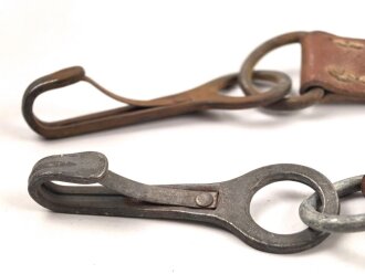 Trageriemen Wehrmacht?, ungeschwärztes Leder Breite 2,2cm, Gesamtlänge 183cm
