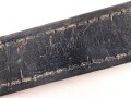 Trageriemen Wehrmacht ?, geschwärztes Leder Breite 2,2cm, Gesamtlänge 89cm