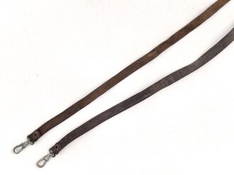 Trageriemen / Fangriemen braunes Leder Breite knapp 1cm, Gesamtlänge 119cm. Zivil ?