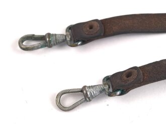 Trageriemen / Fangriemen braunes Leder Breite knapp 1cm, Gesamtlänge 119cm. Zivil ?