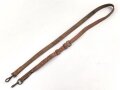 Trageriemen Wehrmacht, ungeschwärztes Leder Breite 1,8cm, Gesamtlänge 120cm