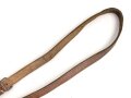 Trageriemen Wehrmacht, ungeschwärztes Leder Breite 1,8cm, Gesamtlänge 120cm