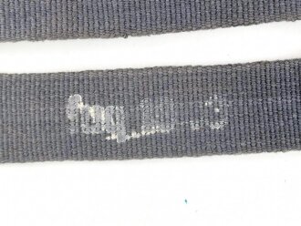 Webleinenriemen Wehrmacht, blau , Breite knapp 2,5cm, Gesamtlänge 95cm