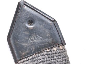 Webleinenriemen Wehrmacht, blau , Breite knapp 2,5cm, Gesamtlänge 217cm