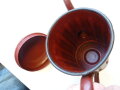 Kaffeekanne aus Granatenverpackung  , Nachkriegsprodukt "Schwerter zu Pflugscharen "