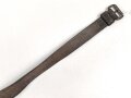 Eindornkoppel geschwärztes Leder. Höhe etwa 3,3cm, Gesamtlänge 120cm