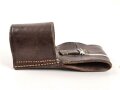 Koppelschuh braunes Leder, Gesamthöhe 12,5cm, die Öffnung ist etwa 36mm Breit