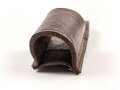 Koppelschuh braunes Leder, Gesamthöhe 12,5cm, die Öffnung ist etwa 36mm Breit