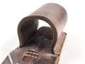 Koppelschuh braunes Leder, Gesamthöhe 12,5cm, die Öffnung ist etwa 36mm Breit