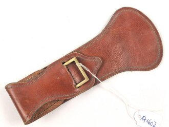 Blankwaffengehänge braunes Leder. Höhe etwa 16cm