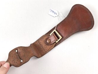 Blankwaffengehänge braunes Leder. Höhe etwa 16cm