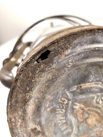 Laterne "Panzer Cuirass" Ungereinigt, Originallack, Höhe ohne Griff  40cm, Funktion nicht geprüft