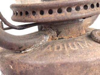 Laterne "Panzer Cuirass" Ungereinigt, Originallack, Höhe ohne Griff  40cm, Funktion nicht geprüft