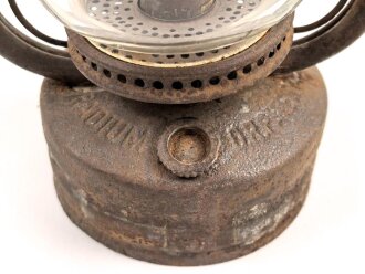 Laterne "Panzer Cuirass" Ungereinigt, Originallack, Höhe ohne Griff  40cm, Funktion nicht geprüft