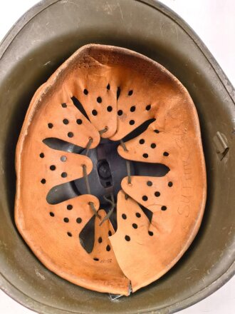 Bundeswehr, Stahlhelm alter Art, Kopfgrösse 55-57, Kinnriemen unvollständig