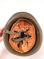 Bundeswehr, Stahlhelm alter Art, Kopfgrösse 55-57, Kinnriemen unvollständig