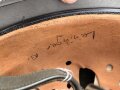 Bundeswehr, Stahlhelm für Fallschirmtruppe. Die Glocke Originallack, das Innenfutter entweder eine bastelei oder ein versuch