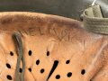 Bundeswehr, Stahlhelm alter Art, Kopfgrösse 55-57, seitliche Delle
