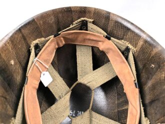 Frankreich, Innenhelm zum Stahlhelm M51. Originallack