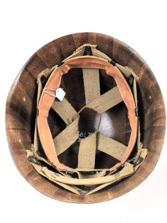 Frankreich, Innenhelm zum Stahlhelm M51. Originallack