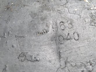 Gurtkasten Wehrmacht aus Aluminium, datiert 1940, neuzeitlich überlackiertes Stück