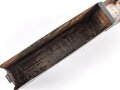 Gurtkasten Wehrmacht aus Aluminium, datiert 1940, neuzeitlich überlackiertes Stück