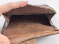 Lederne Patronentasche ? ohne Markierung, Maße etwa 13 x 14 x 4cm