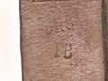 1.Weltkrieg, Trageriemen für einen Tornister, datiert 1917, der eiserne Beschlag unrichtig ergänzt, Niete neuzeitlich
