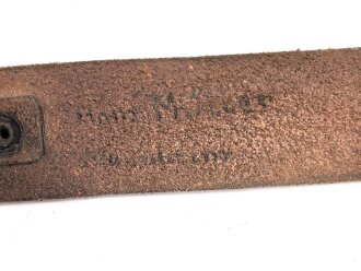 Trageriemen für einen Tornister III.Reich, geschwärztes Leder
