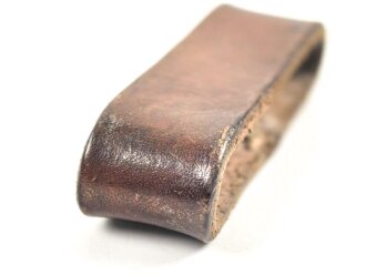 Schieber für ein Zweidornkoppel Wehrmacht. Braunes Leder , Innenmaß 57mm