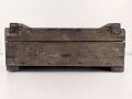 1.Weltkrieg, Transportkasten Holz, sicherlich für Munition. Guter Zustand, Maße etwa 20 x 46 x 40cm