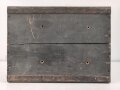 1.Weltkrieg, Transportkasten Holz " Vorratsteile schwere Feldhaubitze 09" Originallack, Maße etwa 24 x 34 x 15cm