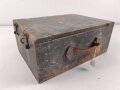 1.Weltkrieg, Transportkasten Holz für Vorratsteile schwere Feldhaubitze 09. Originallack, Maße etwa 24 x 34 x 15cm