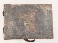 1.Weltkrieg, Transportkasten Holz für Vorratsteile schwere Feldhaubitze 09. Originallack, Maße etwa 24 x 34 x 15cm