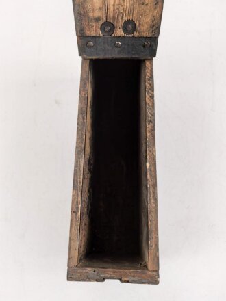 1.Weltkrieg, Patronenkasten für den Gurt zum Maschinengewehr MG08 und 08/15. Originallack, ungereinigt