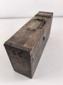 1.Weltkrieg, Patronenkasten für den Gurt zum Maschinengewehr MG08 und 08/15. Originallack, ungereinigt