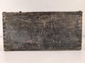 1.Weltkrieg, Patronenkasten für den Gurt zum Maschinengewehr MG08 und 08/15. Originallack, ungereinigt