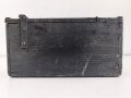 1.Weltkrieg, Patronenkasten für den Gurt zum Maschinengewehr MG08 und 08/15. Zusätzliche Bügel angebracht und überlackiert