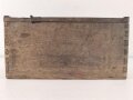 1.Weltkrieg, Patronenkasten für den Gurt zum Maschinengewehr MG08 und 08/15. Verschluss defekt, ungereinigt