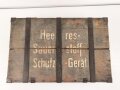 1.Weltkrieg, Transportkasten zum Heeres Sauerstoff Schutzgerät. Originallack, Maße etwa 47 x 72 x 18 cm
