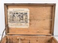 1.Weltkrieg, Transportkasten zum Heeres Sauerstoff Schutzgerät. Originallack, Maße etwa 47 x 72 x 18 cm