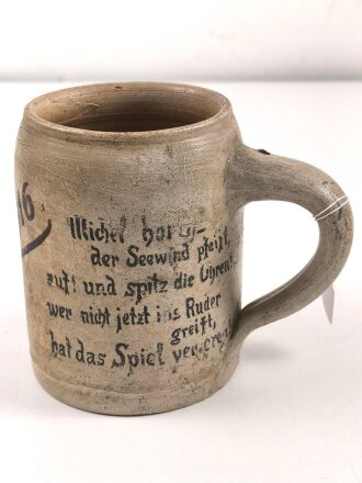 1.Weltkrieg,  Steingut Bierkrug 0,5 Liter " Arlon...