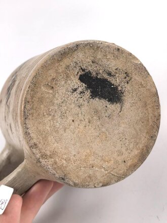 1.Weltkrieg,  Steingut Bierkrug 0,5 Liter " Arlon 1916"  Ungereinigtes Stück