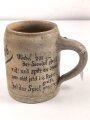 1.Weltkrieg,  Steingut Bierkrug 0,5 Liter " Arlon 1916"  Ungereinigtes Stück