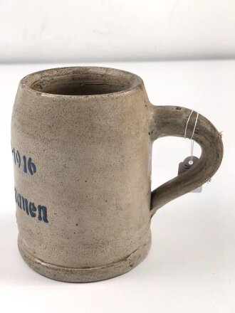 1.Weltkrieg,  Steingut Bierkrug 0,5 Liter "Zum...
